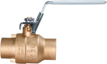 Load image into Gallery viewer, Midline Valve L-610C112-NL Premium Full Port Ball Valve with Lock Handle Brass