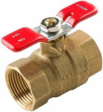 Load image into Gallery viewer, Midline Valve Premium Full Port Ball Valve with T-Handle, Brass