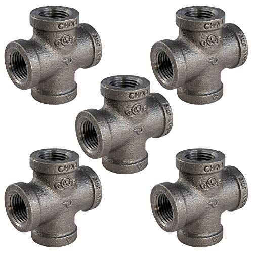 Black Malleable Cross Fitting