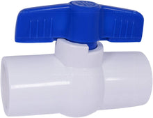 Load image into Gallery viewer, Midline Valve PVC Ball Valve Blue T-Handle for Potable Water 1/2 in