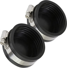 Load image into Gallery viewer, Supply Giant 3942x2 Flexible Pvc PipeCap with Stainless Steel Clamps 2 inch Black (pack of 2)