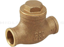 Load image into Gallery viewer, Midline Valve 432D234 Swing Check Valve, Backflow Prevention, Lead Free 1/2 in. Sweat Connections, Cast Brass