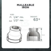 Load image into Gallery viewer, Everflow Galvanized Malleable Iron Reducing Coupling