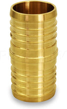 Load image into Gallery viewer, Supply Giant FQDQ0100-10 X PEX Straight Coupling Barb Pipe Fitting 1" (Pack of 10), 1 Inch, Brass (10 Pack)