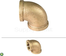 Load image into Gallery viewer, Supply Giant CSOM0034 3/4 in. Brass 90-Degree Elbow with Female National Taper Threads, Lead Free Pipe Fitting, Durable, Higher Corrosion Resistance Economical & Easy to Install, 4