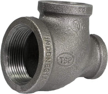 Load image into Gallery viewer, Everflow Supplies BMRT0345 Black Malleable Reducing Tee with Female Threaded Fitting