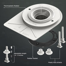 Load image into Gallery viewer, SUPPLY GIANT BNT Aqualoq Master55029 Masterseal Gasket Universal Toilet Seal for Secure Watertight Protection, 3 in. x 4 in, Thermoplastic Rubber, White