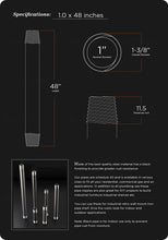 Load image into Gallery viewer, Supply Giant QDCM1018-5 1 Inch Threaded One Inch Malleable Steel Pipes Fitting Build DIY Vintage Furniture