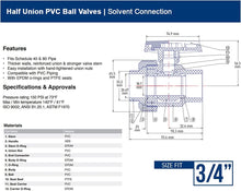 Load image into Gallery viewer, Midline Valve Heavy Duty PVC Single Union Ball Valve Pink Handle