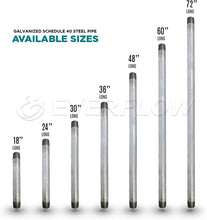 Load image into Gallery viewer, Supply Giant QDHM2048 48" Long Pre-Cut Galvanized Pipe with 2" Nominal Size Diameter