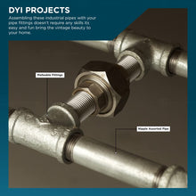 Load image into Gallery viewer, Supply Giant OQHM3000 Close Galvanized Steel Nipple Pipe Fitting with 3" Nominal Size Diameter