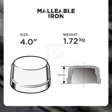 Load image into Gallery viewer, Everflow Supplies Black Malleable Iron Pipe Cap for 150 lb Applications with Female Thread