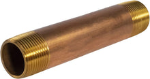 Load image into Gallery viewer, Supply Giant OQCS3477 5-1/2" Long Brass Nipple Pipe Fitting with 1/2" Nominal Diameter and NPT Ends"