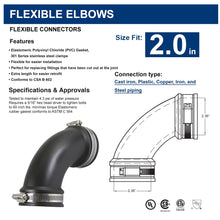 Load image into Gallery viewer, Everflow Flexible Elbow Coupling with Stainless Steel Clamps