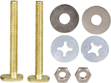 Load image into Gallery viewer, Raven KCDC-738436 Brass Plated Closet Bolts with Nuts and Washers For Toilets, 5/16-inch x 2-1/4 inch, Set of 2, 5/16" x 2-1/4"