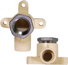 Load image into Gallery viewer, Supply Giant TTDQE034 Female x CPVC Drop Ear Elbow Transition Pipe Fitting; Durable Over Molded One-Piece Design; 1/2 in.; Lead Free Plastic , White