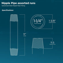 Load image into Gallery viewer, Everflow Supplies NPGL1180-4 steel nipple pipe