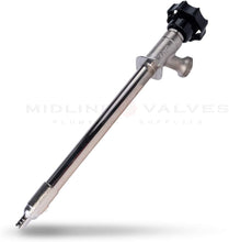 Load image into Gallery viewer, Sillcock Pipe Chrome Plated Brass Body Frost Free 4 inch Long with 1/2 inch PEX Connection and 3/4 inch Hose Bib Lead Free