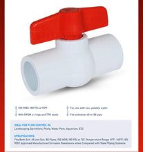 Load image into Gallery viewer, Midline Valve PVC Ball Valve Red T-Handle Water Shut-Off