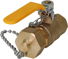Load image into Gallery viewer, Midline Valve Brass Full Port Hose Ball Valve with Chain