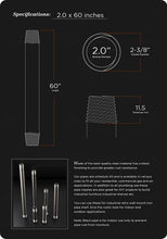 Load image into Gallery viewer, Everflow PCBL2018-5 Steel Pipe, 2" x 18", Black