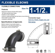 Load image into Gallery viewer, Everflow Flexible Elbow Coupling with Stainless Steel Clamps