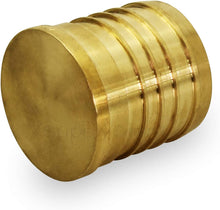 Load image into Gallery viewer, Supply Giant FQQM0038-5 PEX Barb Plug End Cap Pipe Fitting, 3/8", Brass