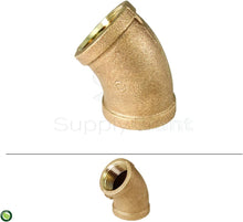 Load image into Gallery viewer, Supply Giant CSGM0100 1 45-Degree Elbow with Female National Taper Threads, Lead Free Brass Pipe Fitting, Durable, Higher Corrosion Resistance, Economical & Easy to Install, 7