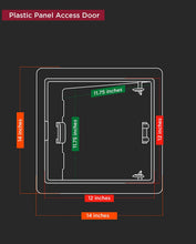 Load image into Gallery viewer, Supply Giant Plastic Panel for Drywall Ceiling Reinforced Plumbing Wall Access Door Removable Hinged White