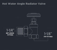 Load image into Gallery viewer, Midline Valve Heavy Duty Hot Water Steam Radiator Valve