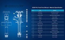 Load image into Gallery viewer, Sillcock Pipe Chrome Plated Brass Body Frost Free 4 inch Long with 1/2 inch PEX Connection and 3/4 inch Hose Bib Lead Free