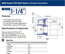 Load image into Gallery viewer, Midline Valve PVC Ball Valve Red T-Handle Water Shut-Off