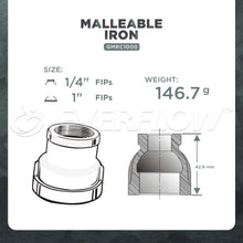 Load image into Gallery viewer, Everflow Galvanized Malleable Iron Reducing Coupling
