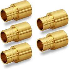 Load image into Gallery viewer, Supply Giant QTGB1234-5 Female Sweat Copper Adapter X Pex Barb Pipe Fitting, 1/2 x 3/4, Brass