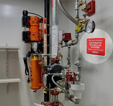 Load image into Gallery viewer, Supply Giant TJHO#6 Fire Safety Sign This Valve Controls Automatic Sprinkler System and Must Always Be Kept Open, Heavy Duty Aluminum, 7 in. X 9 in.