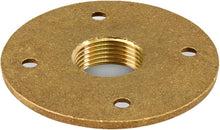 Load image into Gallery viewer, Supply Giant CSGG0012 1/2 in. Female NPT Threaded Brass Floor Flange with Holes 125 Lead Free, Durable, Construction, Higher Corrosion Resistance, Economical & Easy to Install, 24