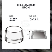 Load image into Gallery viewer, Everflow Supplies Black Malleable Iron Pipe Cap for 150 lb Applications with Female Thread