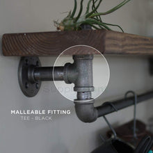 Load image into Gallery viewer, Everflow Supplies High Pressure Black Malleable Tee Fitting with Female Threaded Connections, 1/2"