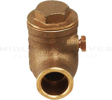 Load image into Gallery viewer, Midline Valve 432D234 Swing Check Valve, Backflow Prevention, Lead Free 1/2 in. Sweat Connections, Cast Brass