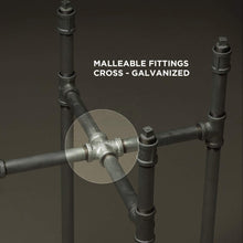 Load image into Gallery viewer, Everflow Supplies Galvanized Malleable Iron Cross Fitting for 150 lb Applications and with Equal Sized Female Threaded Connects