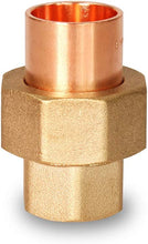 Load image into Gallery viewer, Supply Giant DDDV0100 1" Nominal Size Lead Free Straight Union with Sweat Sockets for Use with 1-1/8" OD Copper Pipe, 28
