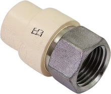 Load image into Gallery viewer, Supply Giant TTDQG034 Female x CPVC Adapter Transition Pipe Fitting; Durable Over Molded One-Piece Design; 1/2 in.; Lead Free Stainless Steel