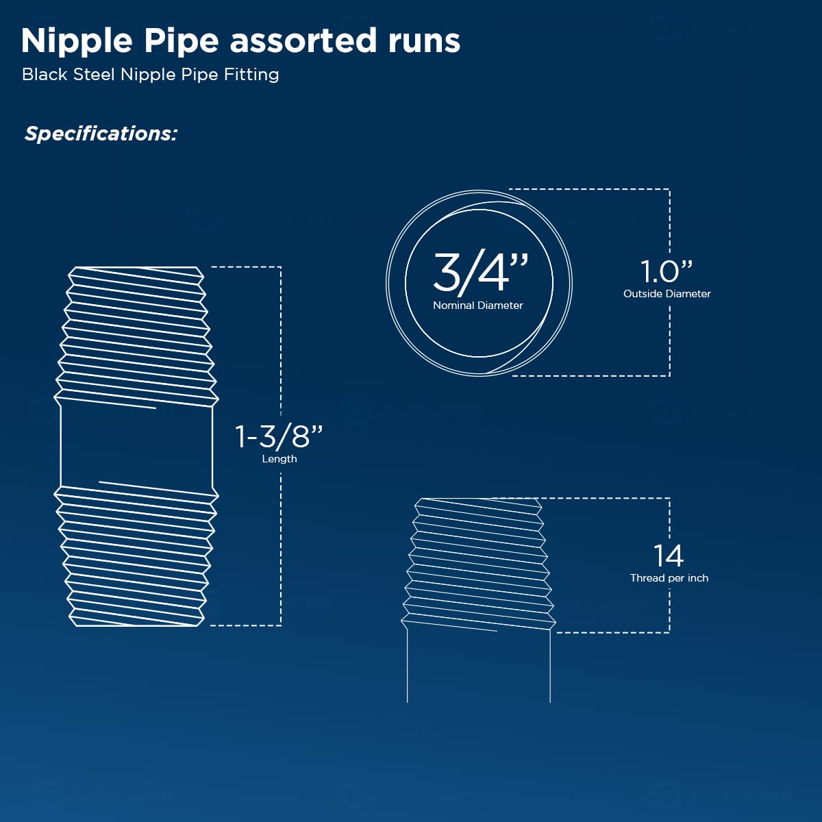 Everflow Supplies Steel Nipple Pipe Fitting Pro Plumbing Supply Store