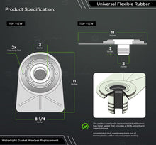 Load image into Gallery viewer, SUPPLY GIANT BNT Aqualoq Master55029 Masterseal Gasket Universal Toilet Seal for Secure Watertight Protection, 3 in. x 4 in, Thermoplastic Rubber, White