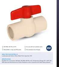 Load image into Gallery viewer, Midline Valve Heavy Duty CPVC Ball Valve for Potable Water Blue