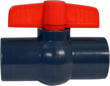 Load image into Gallery viewer, Midline Valve PVC Ball Valve with Pink T-Handle for Potable Water Use
