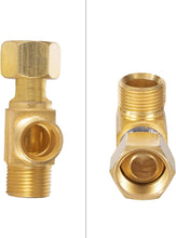 Load image into Gallery viewer, Midline Valve 73338-OM-5 Add On Tee Fitting, Split Supply Line Outlet 3/8 in. FIP COMP x MIP x Male Brass (5 Pack), 3/8" Fem x 3/8" Male x 3/8" Male