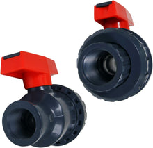 Load image into Gallery viewer, Midline Valve Heavy Duty PVC Single Union Ball Valve Pink Handle