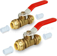 Load image into Gallery viewer, Pushlock UPBV12-2 Full Port fit Ball Valve Water Shut Off Push to Connect PEX,Copper