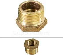 Load image into Gallery viewer, Supply Giant CSCV1123 1-1/2'' Male x 3/4'' Female NPT Lead Free Bushing, Fitting with Hexagonal Head Brass Construction Higher Corrosion Resistance Economical & Easy to Install, 19
